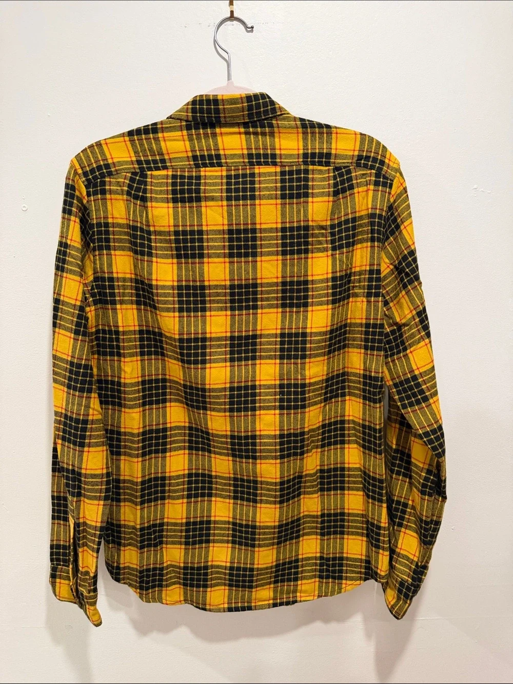 J. Crew Yellow and Black Plaid Button-Down Shirt
